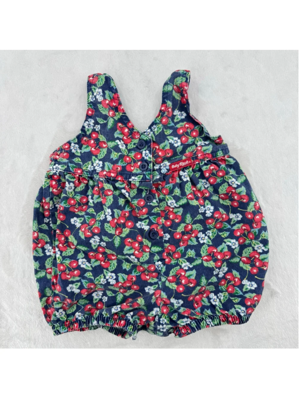 OshKosh B’Gosh RARE Baby B’Gosh Cherry & Blossom Print Bubble Romper Vintage